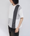 URBAN COLLECTION 天竺 異素材ブロック切替 ルーズシルエットTシャツ メンズ メール便 対応商品商品サムネイル-4
