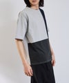 URBAN COLLECTION 天竺 異素材ブロック切替 ルーズシルエットTシャツ メンズ メール便 対応商品商品サムネイル-9