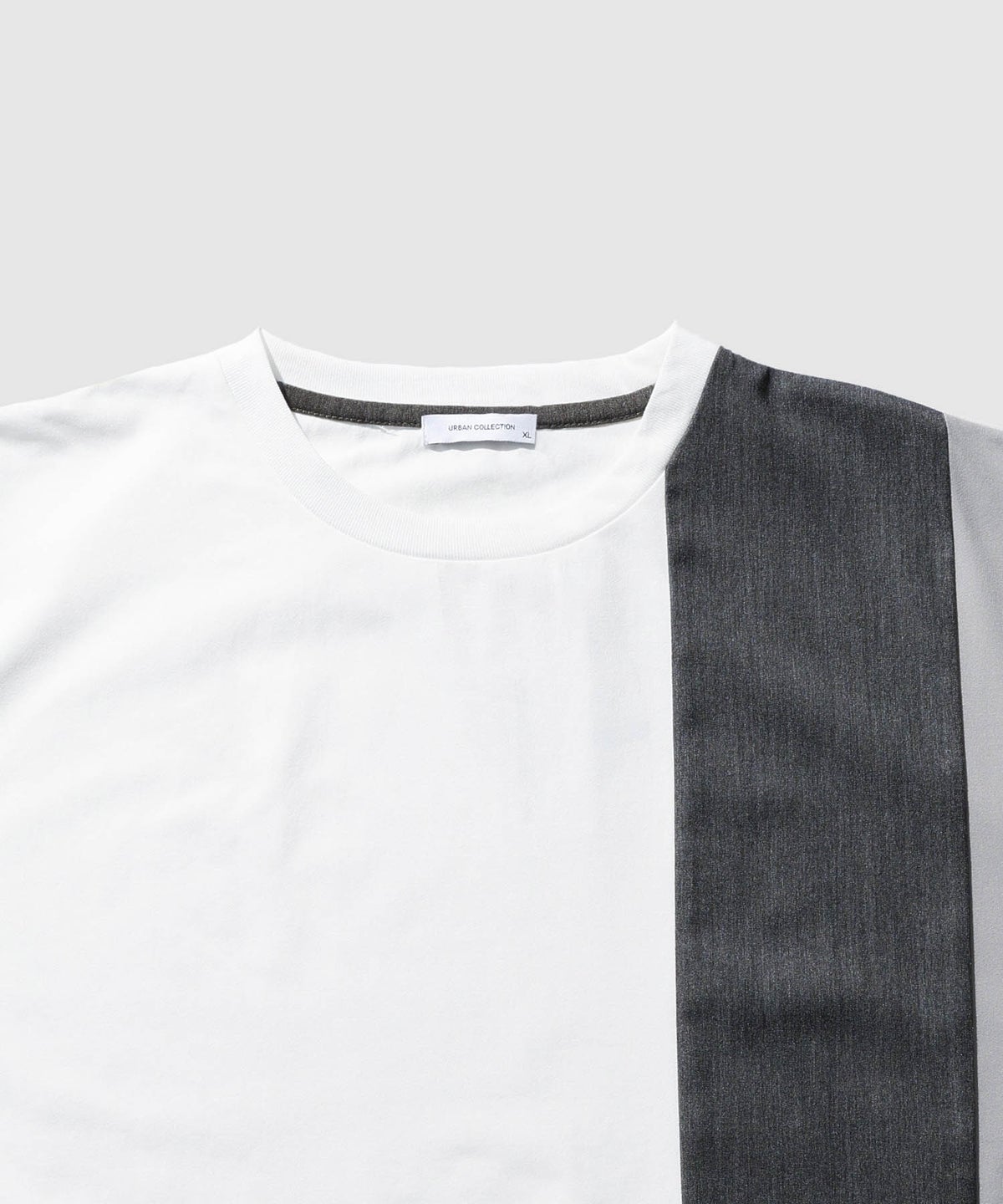 URBAN COLLECTION 天竺 異素材ブロック切替 ルーズシルエットTシャツ メンズ メール便 対応商品