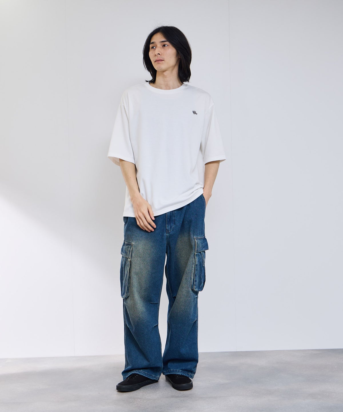 Real Standard タフラク ワンポイント刺繍プリントTシャツ メンズ メール便 対応商品