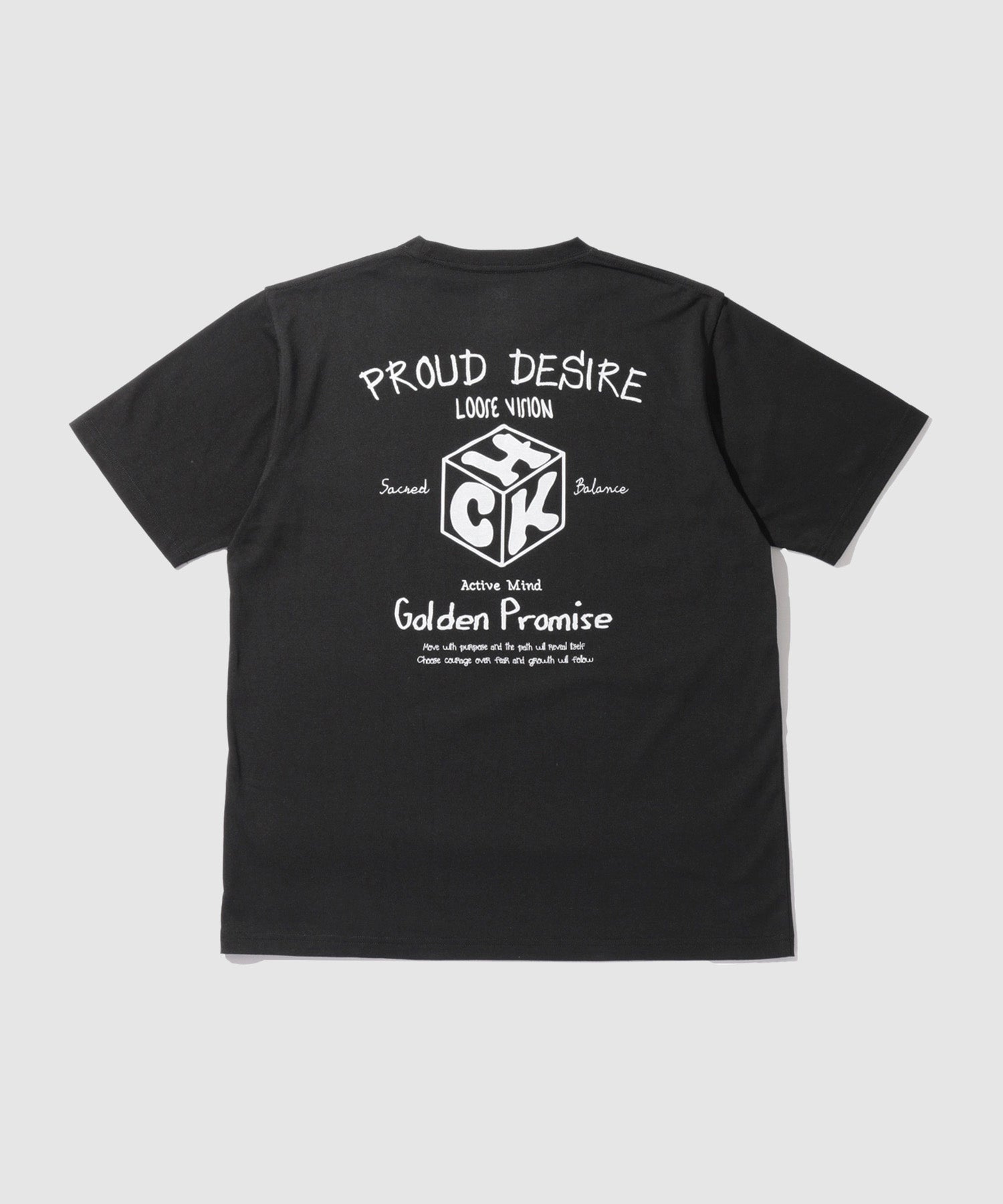 ダークグレー 半袖Tシャツ ロゴプリント T-GRAPHICS バックロゴプリント半袖Tシャツ メンズ