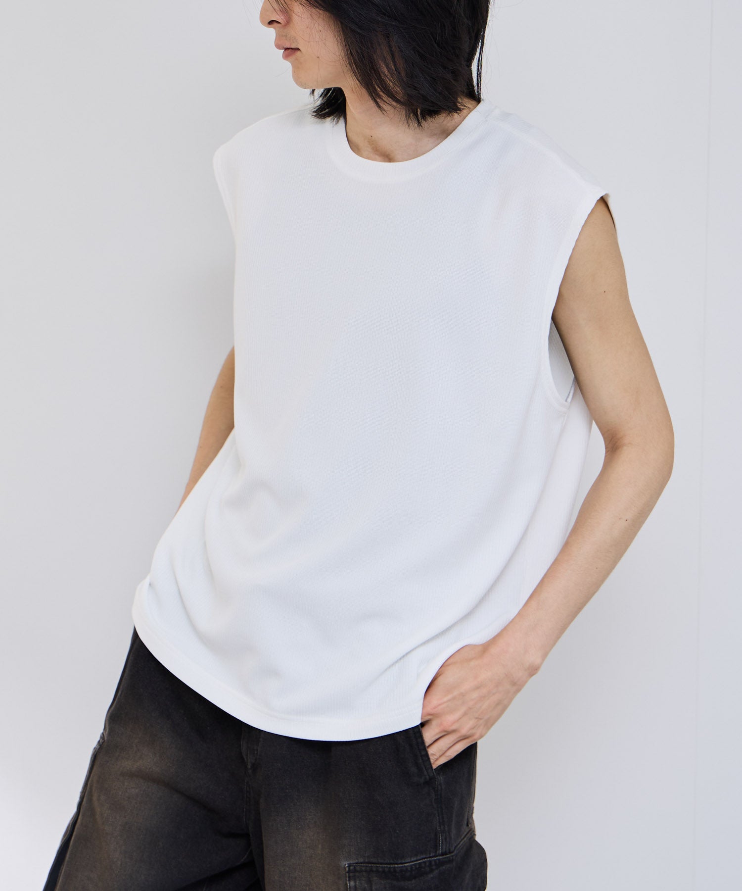 オフィスマック　コレクション URBAN COLLECTION ボックスシルエット ノースリーブ メンズ