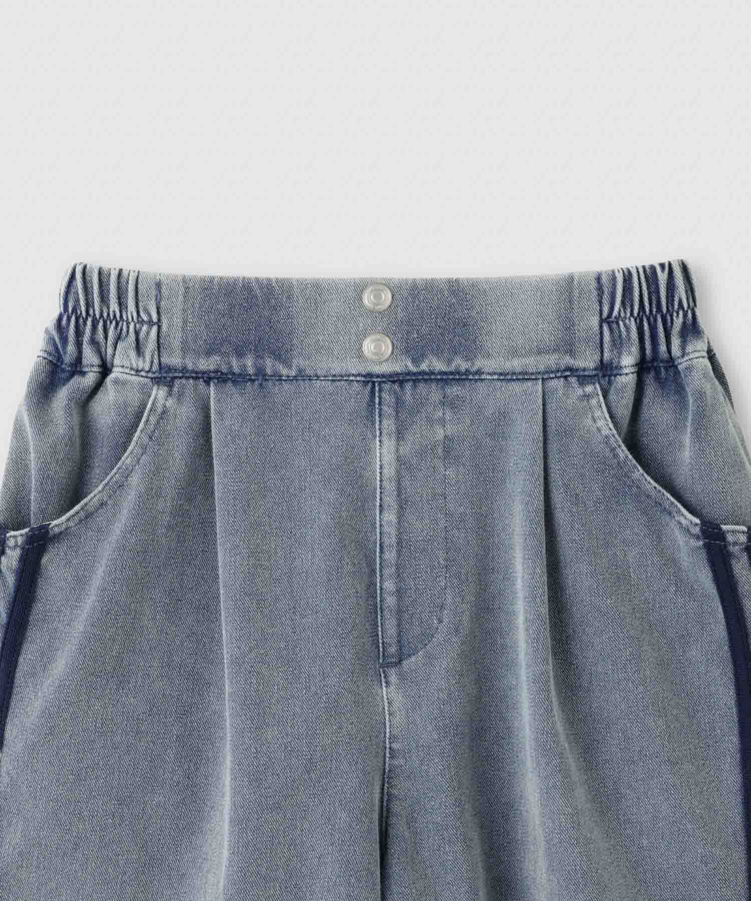 NAVY SARARI ニットデニム イージーキュロットパンツ キッズ