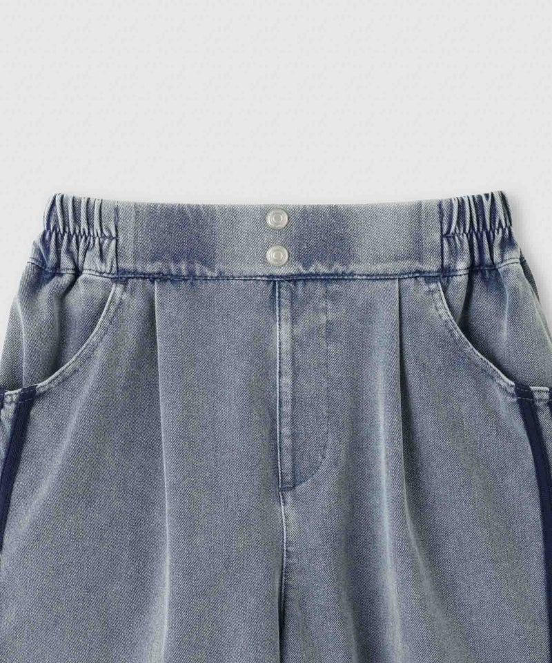 NAVY SARARI ニットデニム イージーキュロットパンツ キッズ商品画像-4