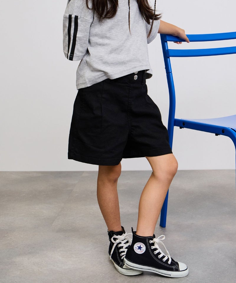 [期間限定価格]NAVY  ストレッチツイル ハイウエストショートパンツ キッズ商品画像-4