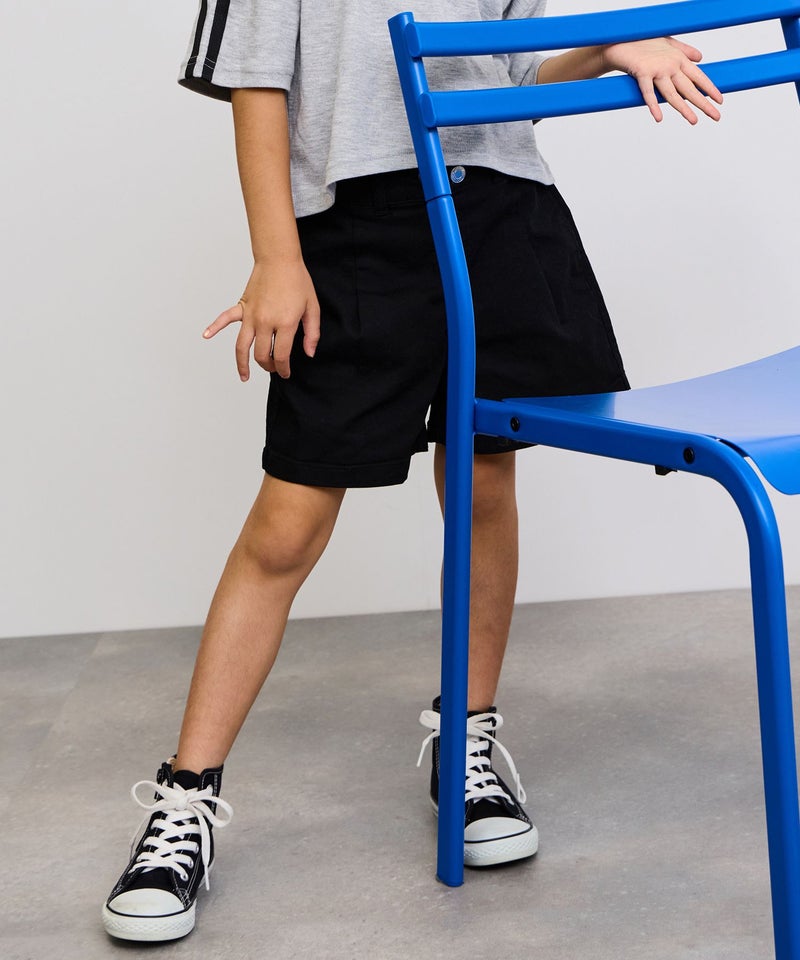 NAVY ストレッチツイル ハイウエストショートパンツ キッズ商品画像-5