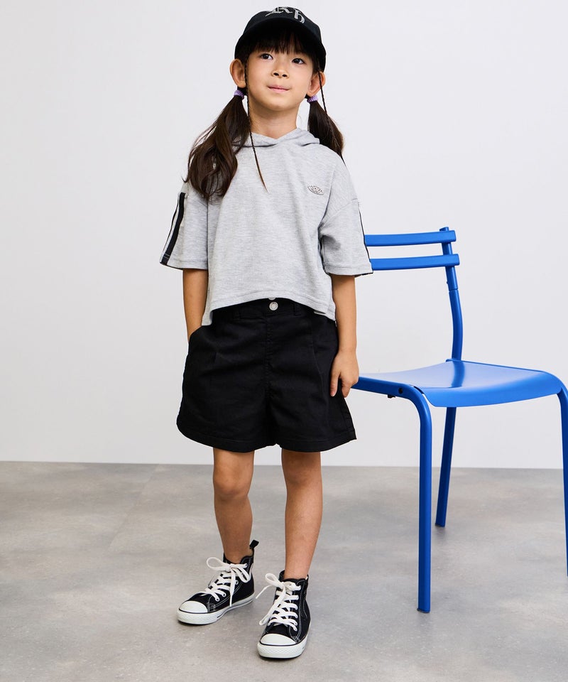 [期間限定価格]NAVY  ストレッチツイル ハイウエストショートパンツ キッズ商品画像-8