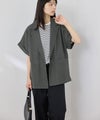 NAVY SARARI リネンライク 半袖シャツジャケット レディース商品サムネイル-2