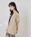 NAVY SARARI リネンライク 半袖シャツジャケット レディース商品サムネイル-4