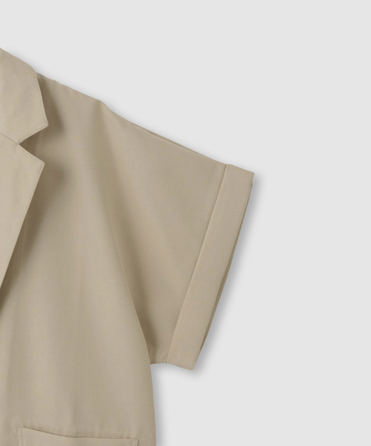 NAVY SARARI リネンライク 半袖シャツジャケット レディース