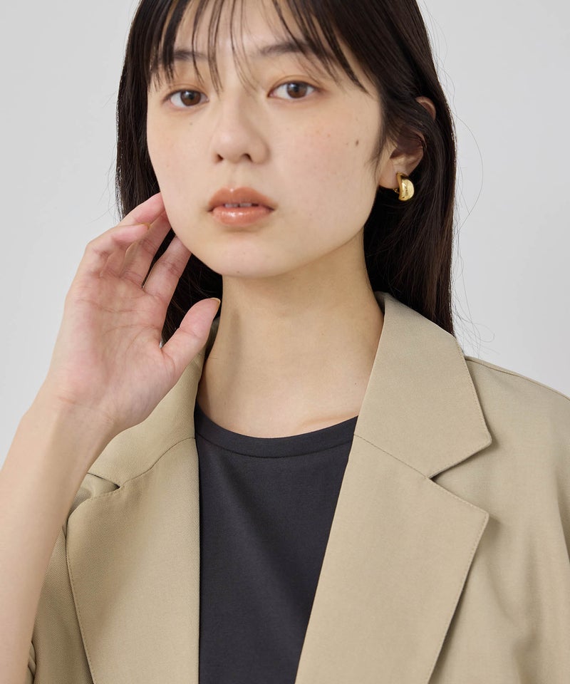 NAVY SARARI リネンライク 半袖シャツジャケット レディース商品画像-7