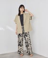 NAVY SARARI リネンライク 半袖シャツジャケット レディース商品サムネイル-9