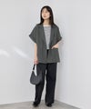 NAVY SARARI リネンライク 半袖シャツジャケット レディース商品サムネイル-11