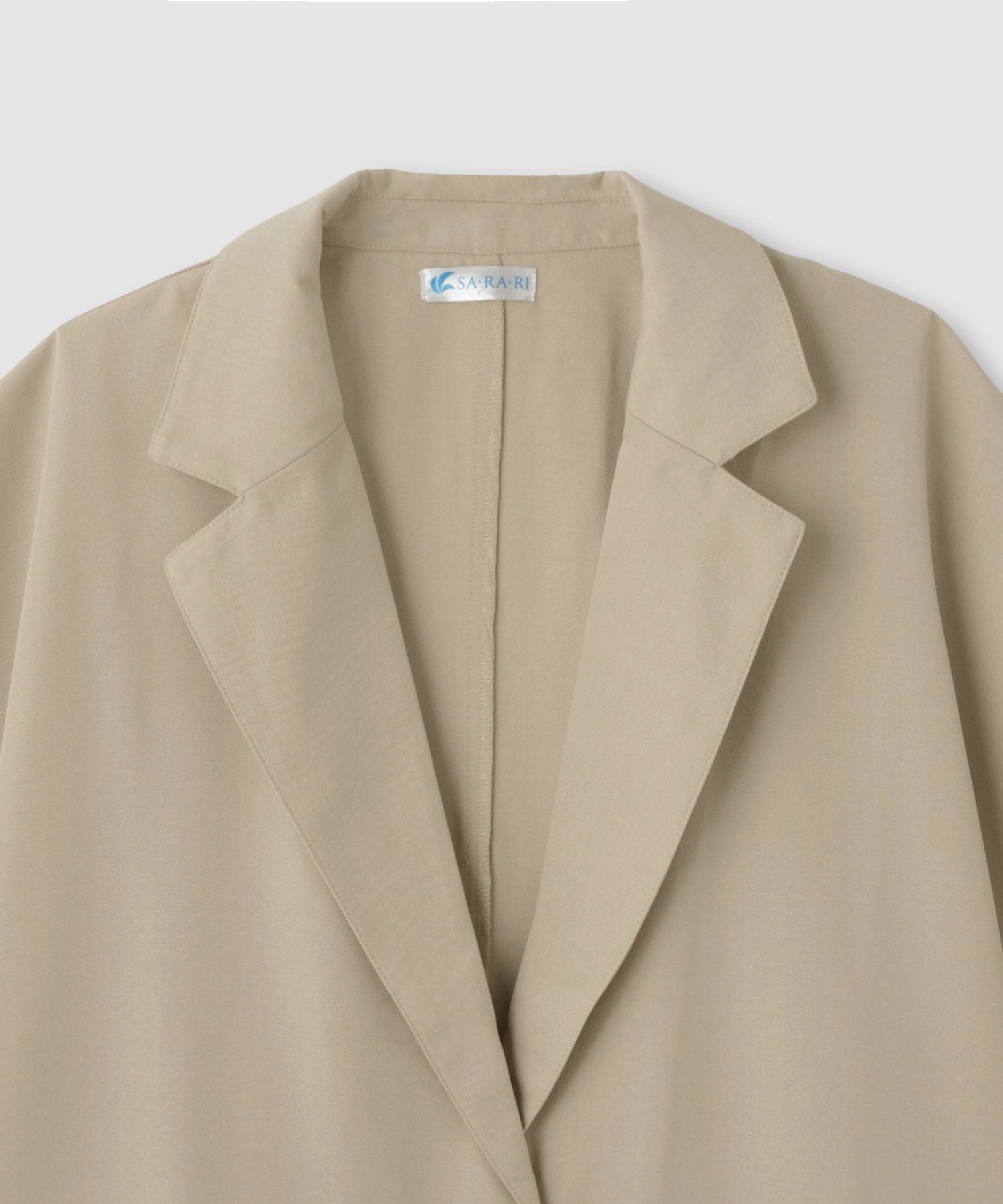 NAVY SARARI リネンライク 半袖シャツジャケット レディース