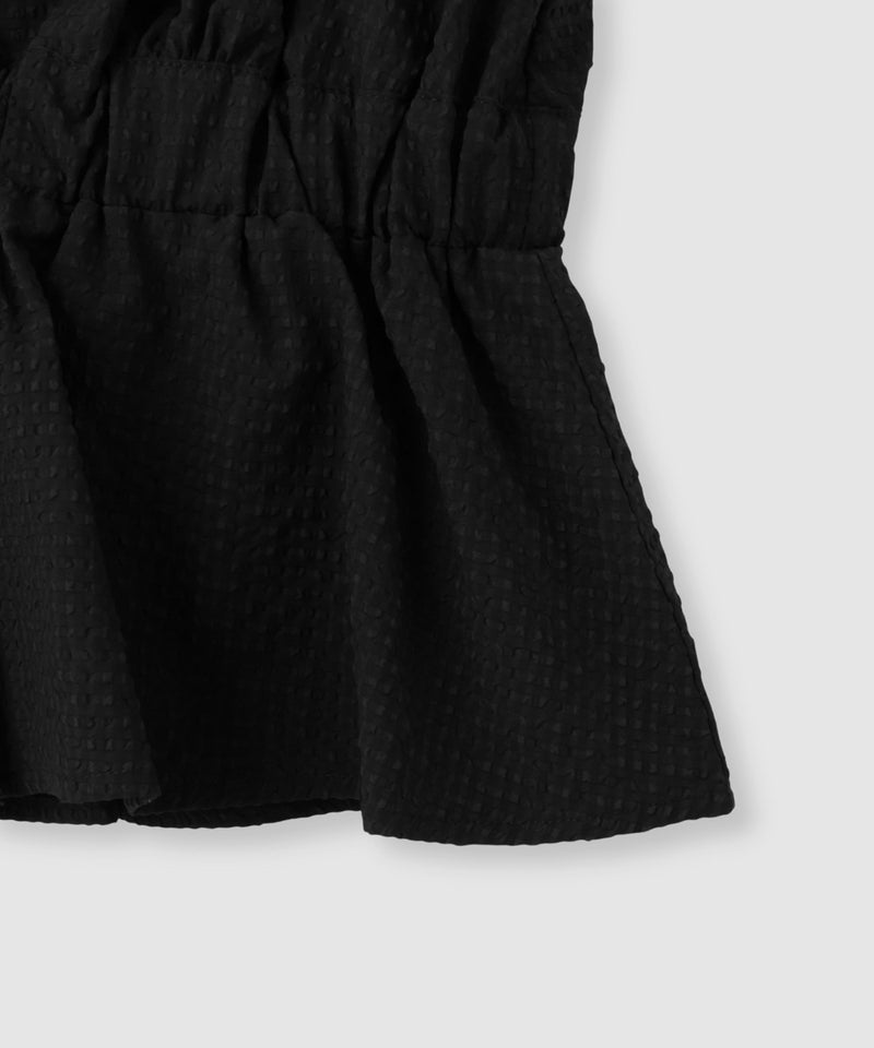 NAVY  SARARI サッカーチェック ギャザーペプラムジレ レディース商品画像-6