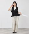 NAVY  SARARI サッカーチェック ギャザーペプラムジレ レディース商品サムネイル-7