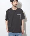 NAVY  SARARI 冷感フェイクレイヤード ポケット半袖Tシャツ メンズ メール便 対応商品商品サムネイル-1