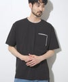 [値下げ]NAVY  SARARI 冷感フェイクレイヤード ポケット半袖Tシャツ メンズ メール便 対応商品商品サムネイル-5