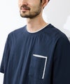[値下げ]NAVY  SARARI 冷感フェイクレイヤード ポケット半袖Tシャツ メンズ メール便 対応商品商品サムネイル-20