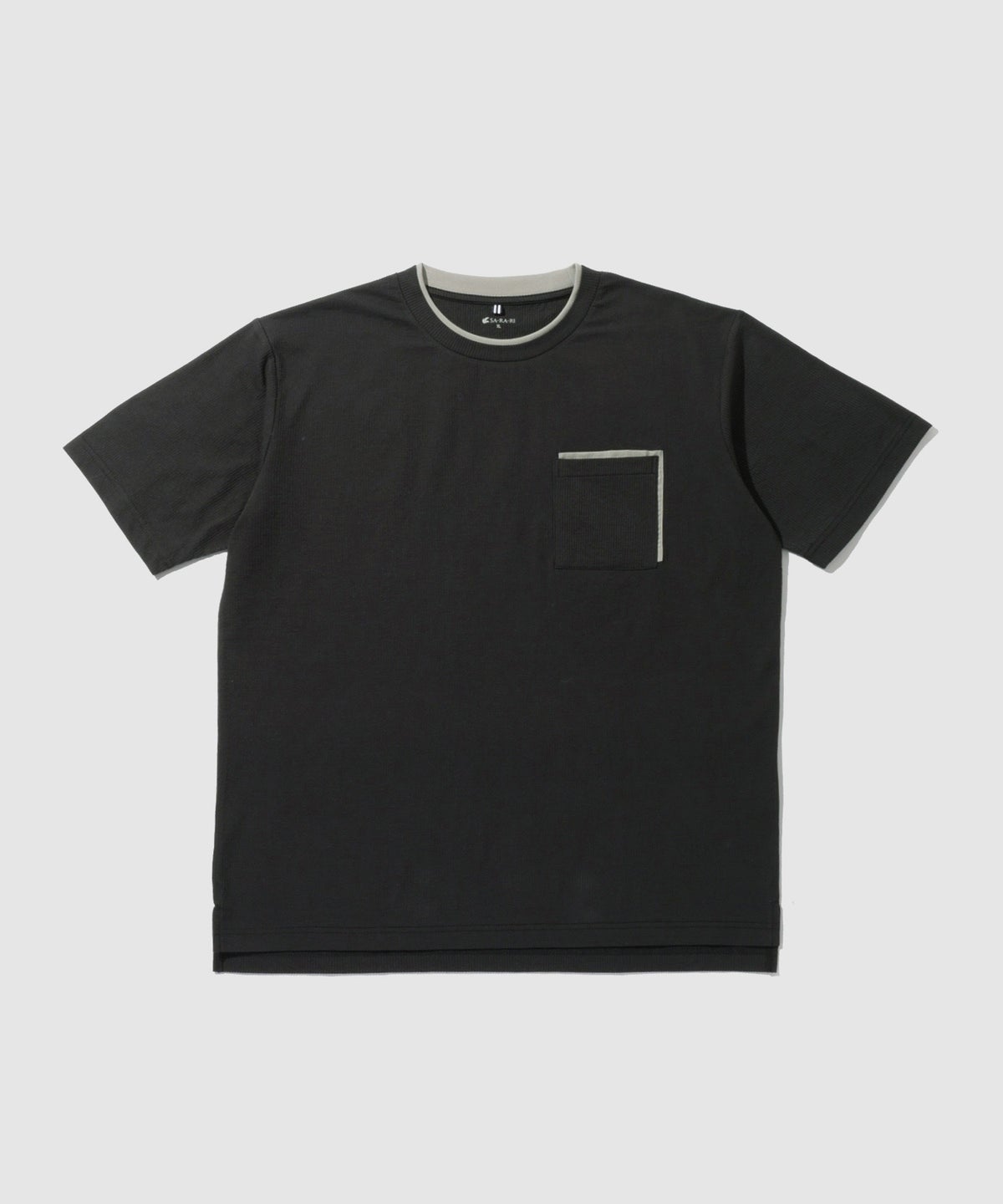 NAVY SARARI 冷感フェイクレイヤード ポケット半袖Tシャツ メンズ メール便 対応商品