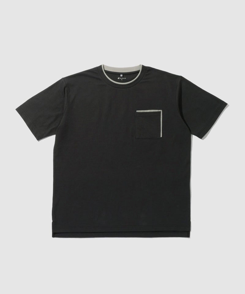 NAVY SARARI 冷感フェイクレイヤード ポケット半袖Tシャツ メンズ メール便 対応商品商品画像-23