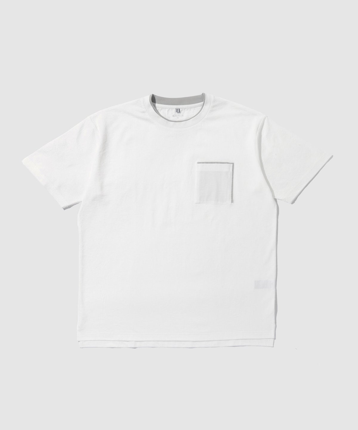 NAVY SARARI 冷感フェイクレイヤード ポケット半袖Tシャツ メンズ メール便 対応商品