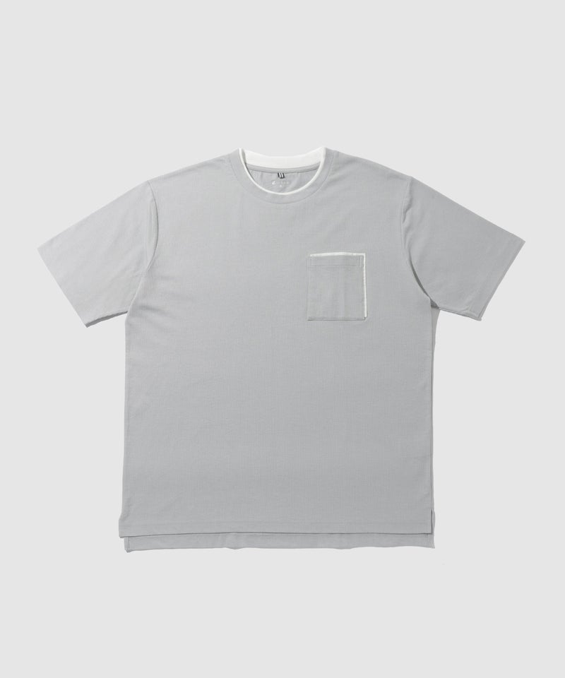 NAVY SARARI 冷感フェイクレイヤード ポケット半袖Tシャツ メンズ メール便 対応商品商品画像-25