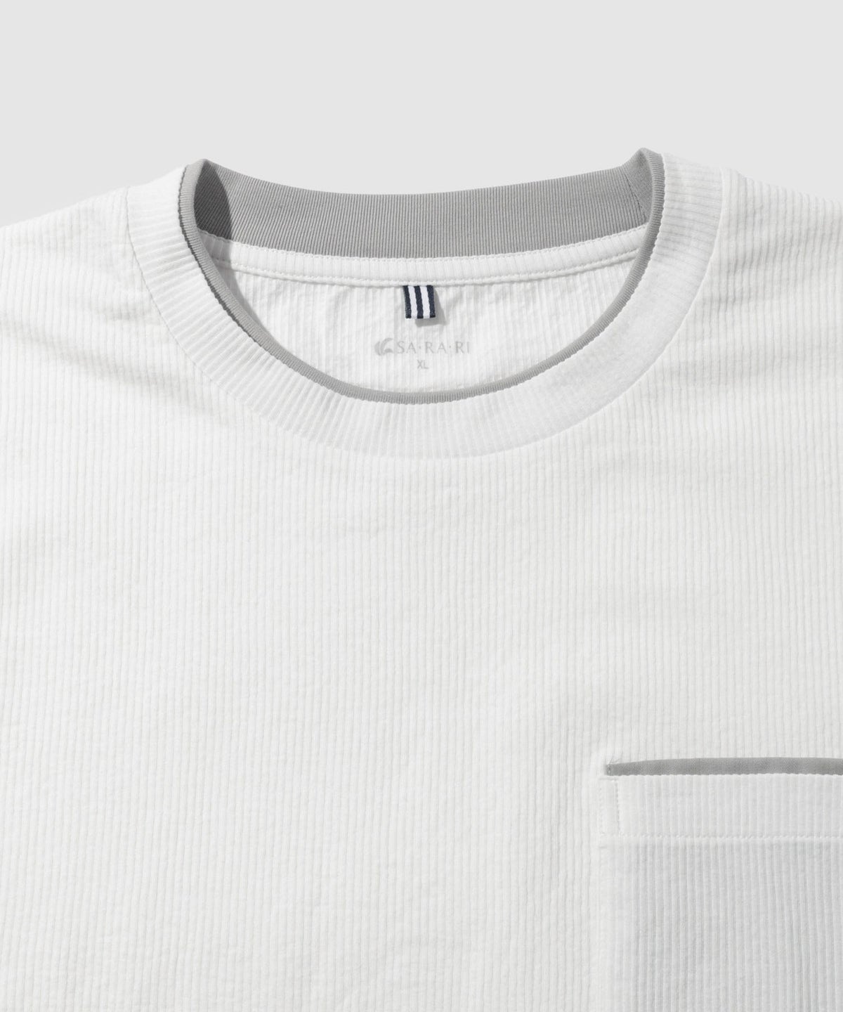 NAVY SARARI 冷感フェイクレイヤード ポケット半袖Tシャツ メンズ メール便 対応商品