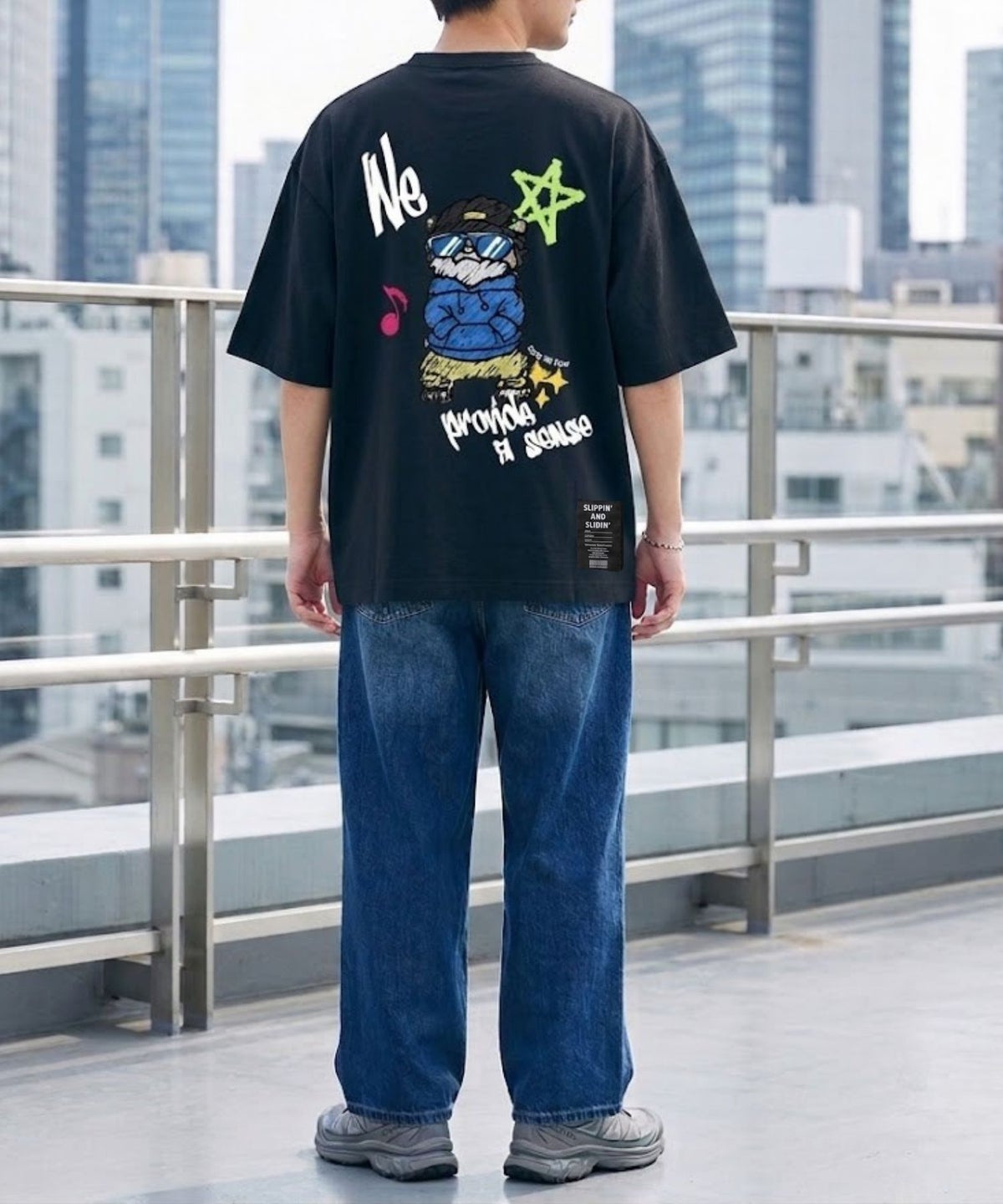 アニマル 発泡プリント半袖Tシャツ カワウソ メンズ メール便 対応商品