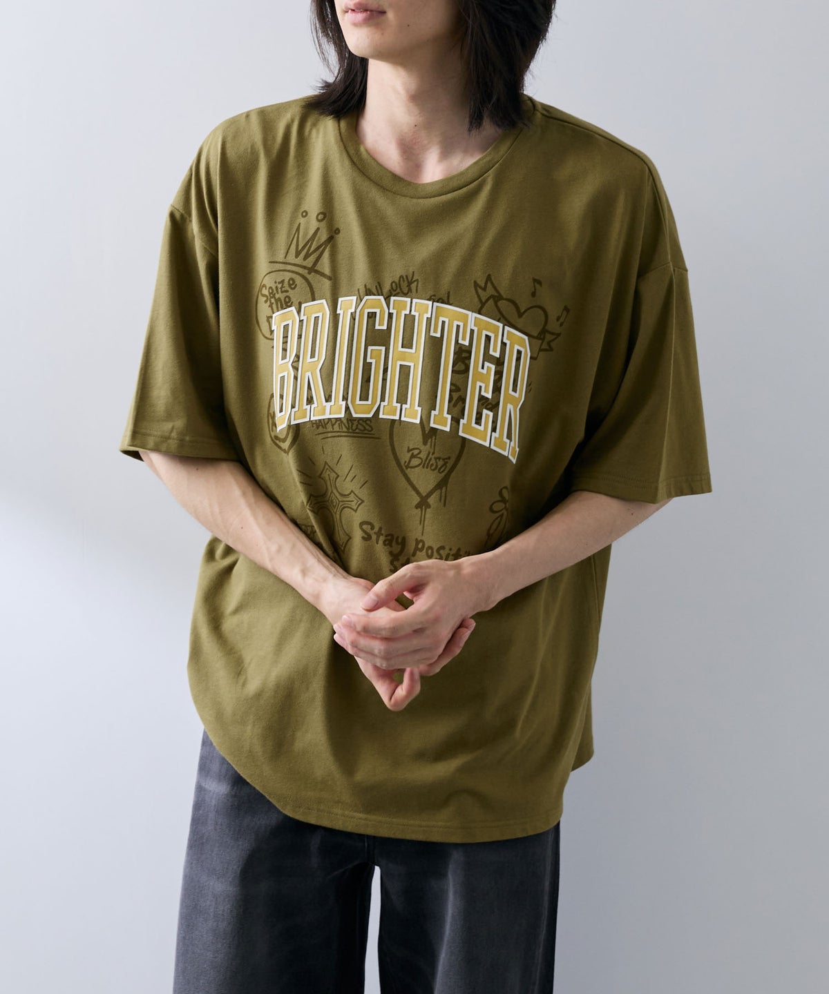 NAVY レイヤーカレッジロゴ調Tシャツ メンズ メール便 対応商品