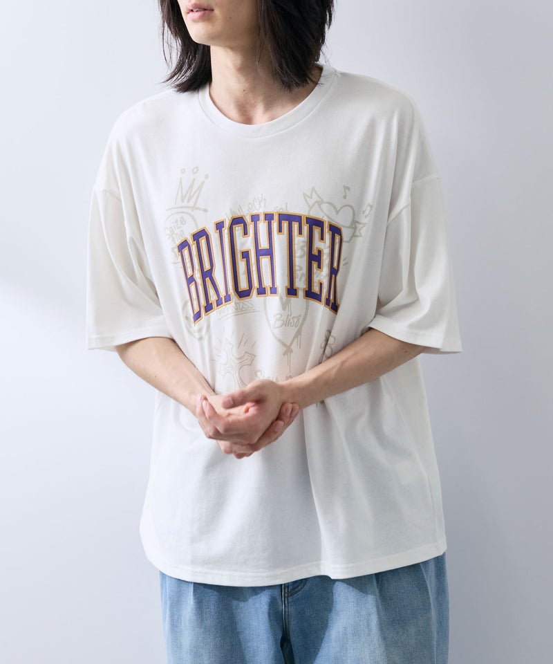 NAVY  レイヤーカレッジロゴ調Tシャツ メンズ メール便 対応商品商品画像-2