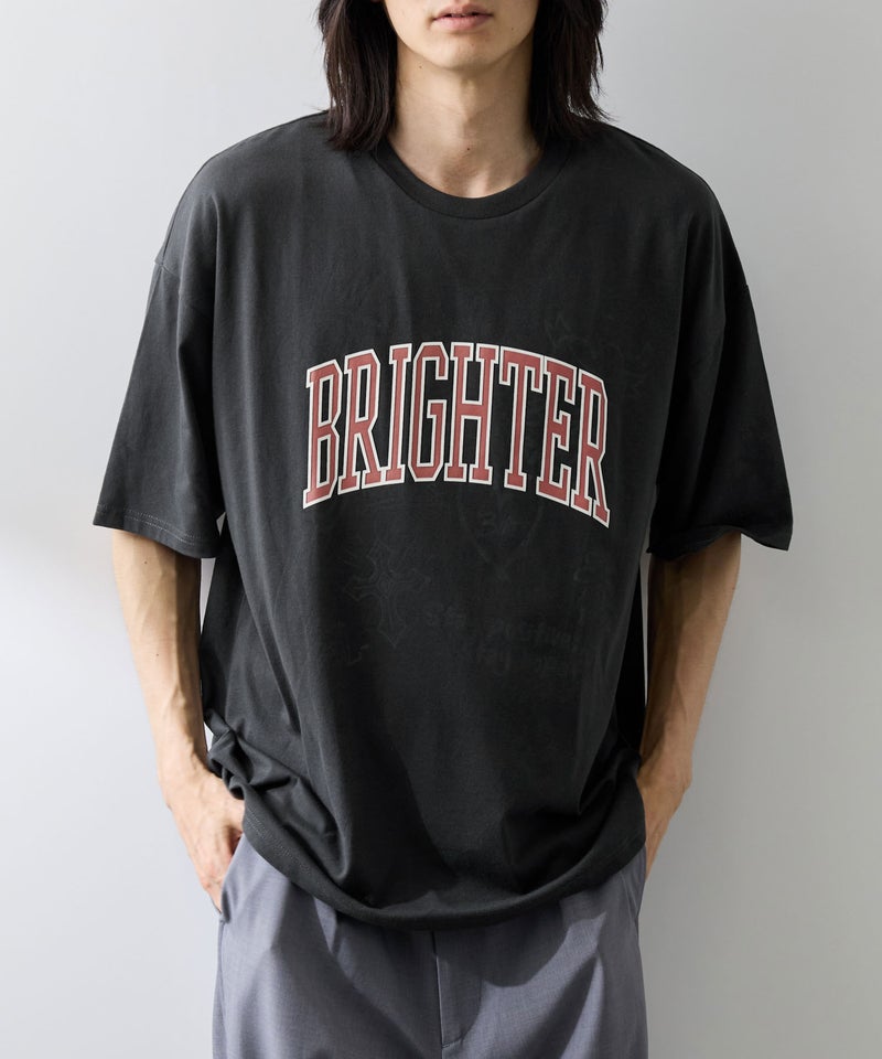 NAVY  レイヤーカレッジロゴ調Tシャツ メンズ メール便 対応商品商品画像-3