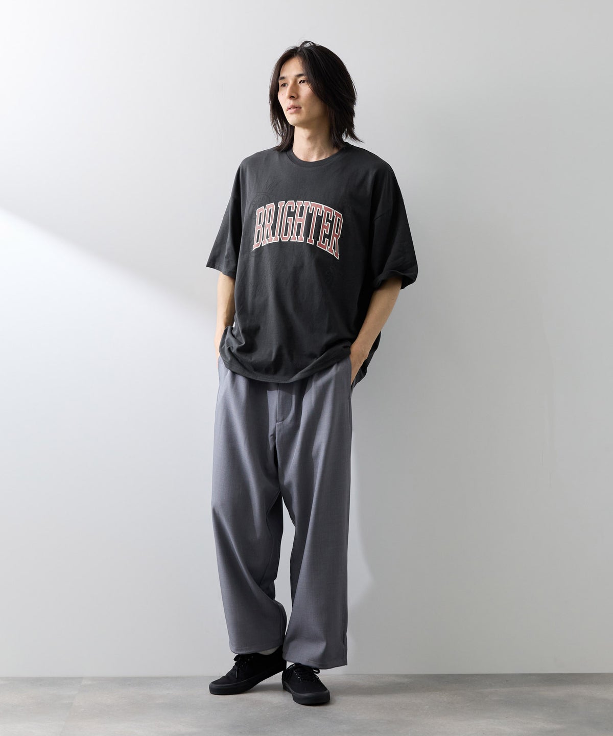 NAVY レイヤーカレッジロゴ調Tシャツ メンズ メール便 対応商品