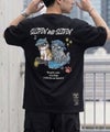 アニマル 発泡プリント半袖Tシャツ 猫スケボー メンズ メール便 対応商品商品サムネイル-2