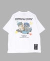 アニマル 発泡プリント半袖Tシャツ 猫スケボー メンズ メール便 対応商品商品サムネイル-5