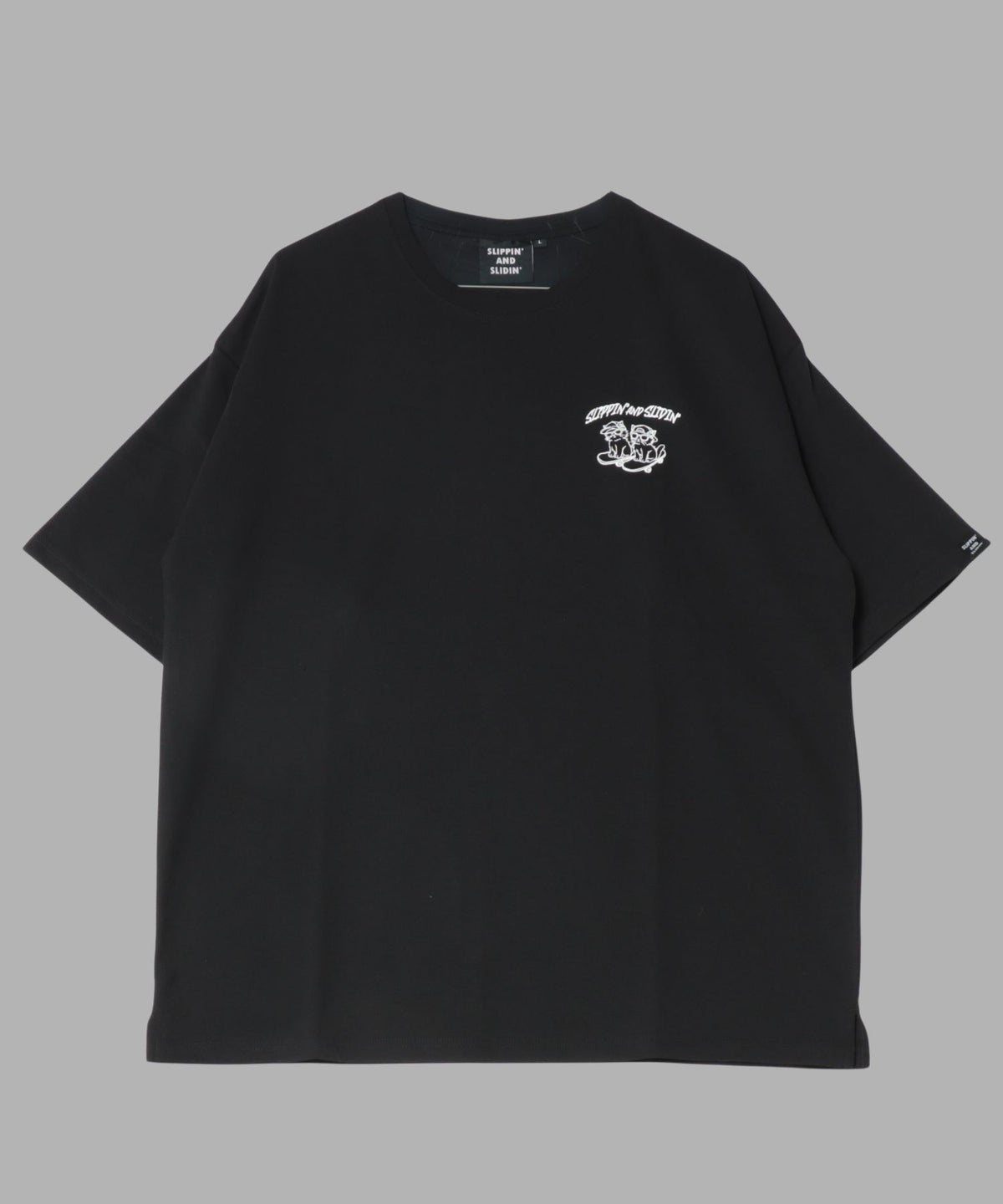 アニマル 発泡プリント半袖Tシャツ 猫スケボー メンズ メール便 対応商品