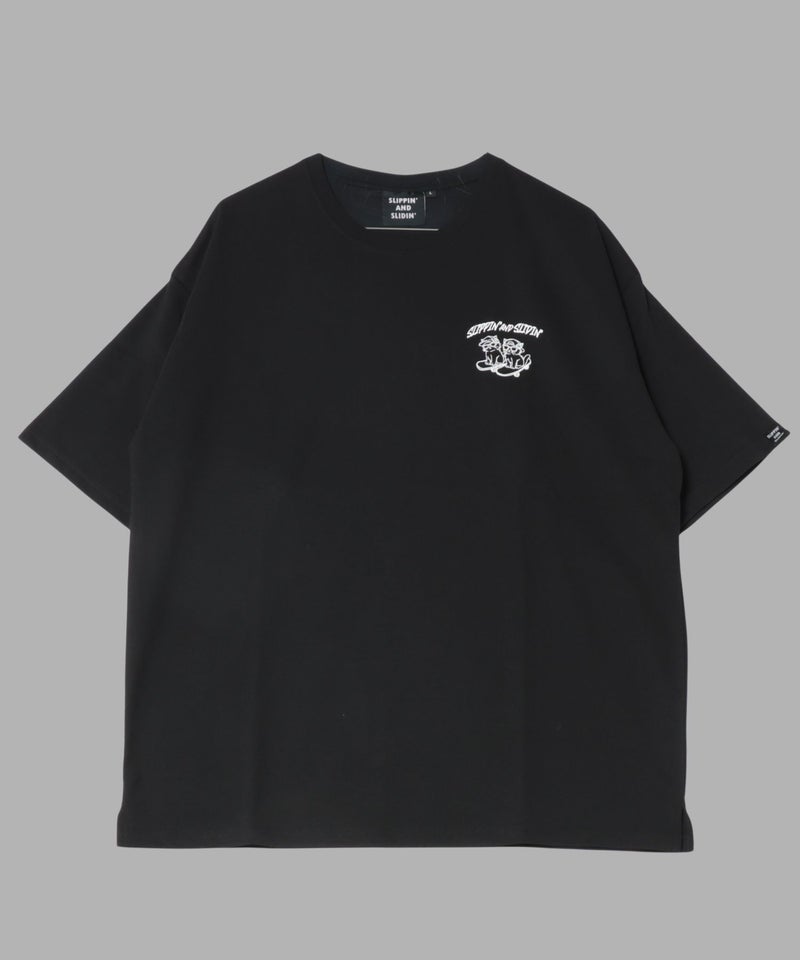 アニマル 発泡プリント半袖Tシャツ 猫スケボー メンズ メール便 対応商品商品画像-6