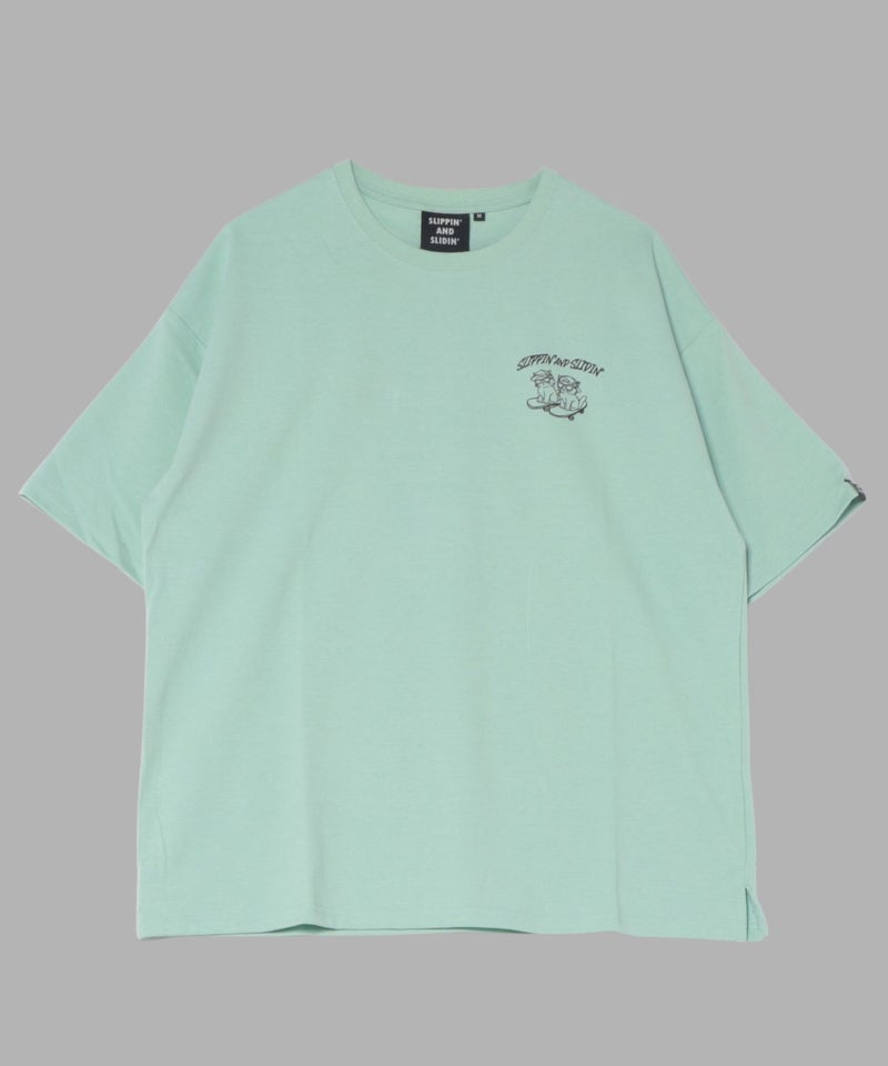 アニマル 発泡プリント半袖Tシャツ 猫スケボー メンズ メール便 対応商品商品画像-8