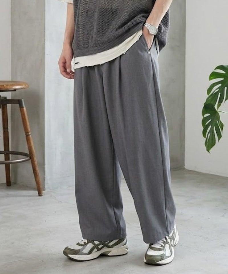 [期間限定価格]URBAN COLLECTION  ツイルタックカーブスラックス メンズ商品画像-1