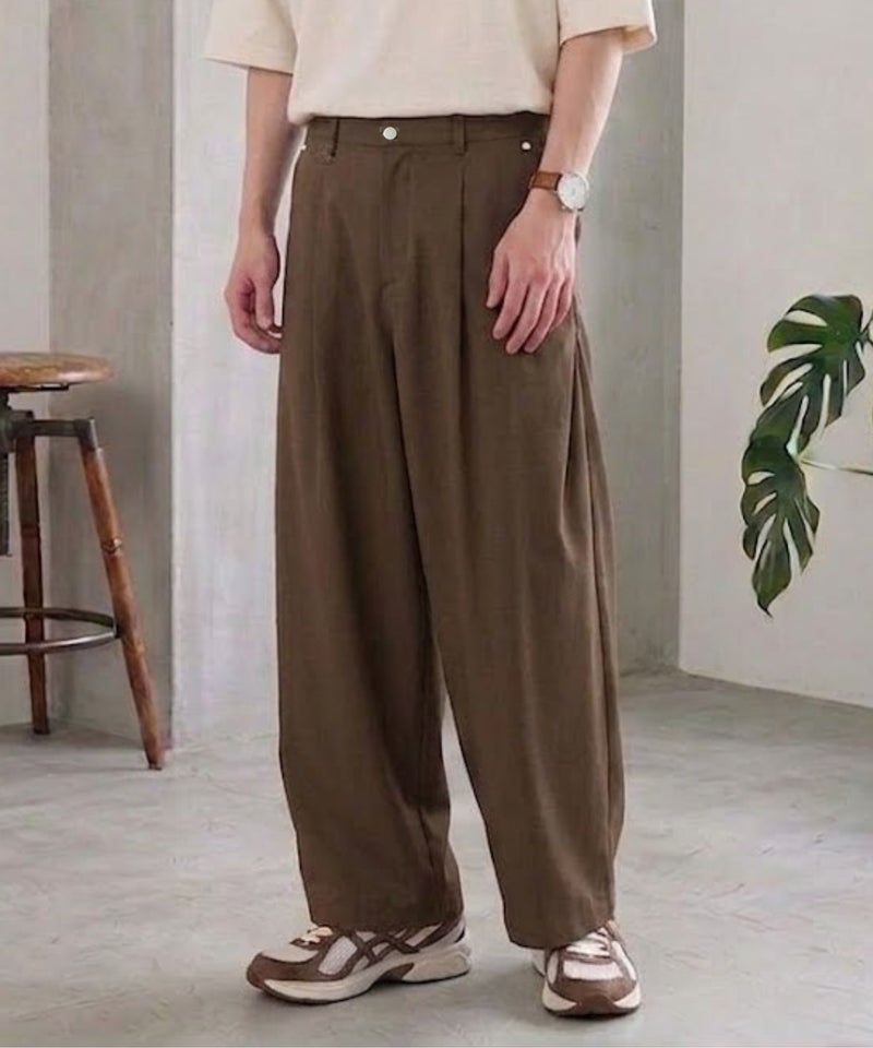 URBAN COLLECTION ツイルタックカーブスラックス メンズ商品画像-3