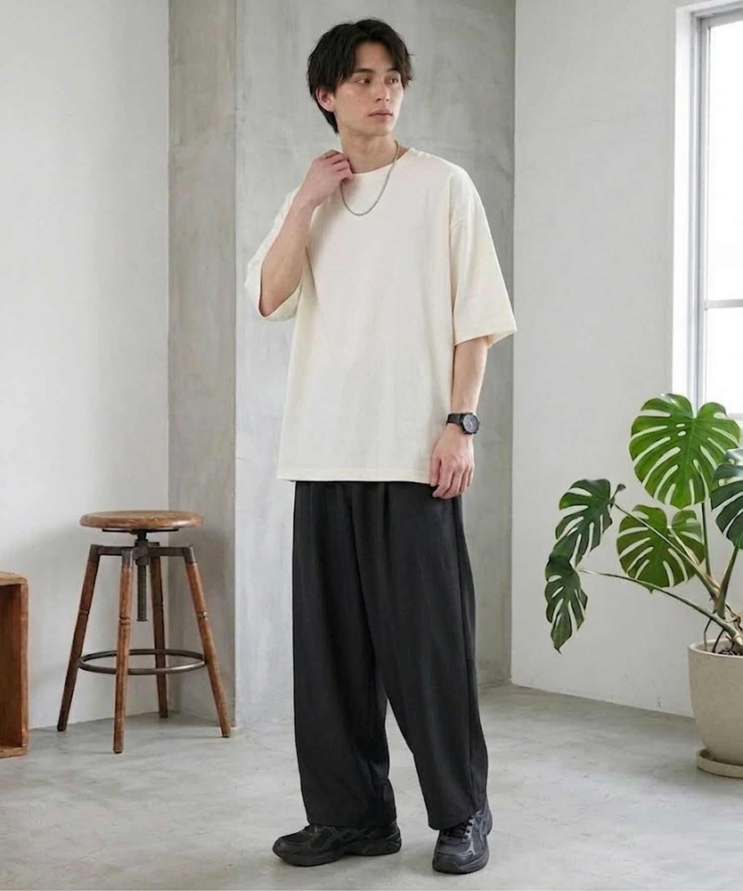 URBAN COLLECTION ツイルタックカーブスラックス メンズ
