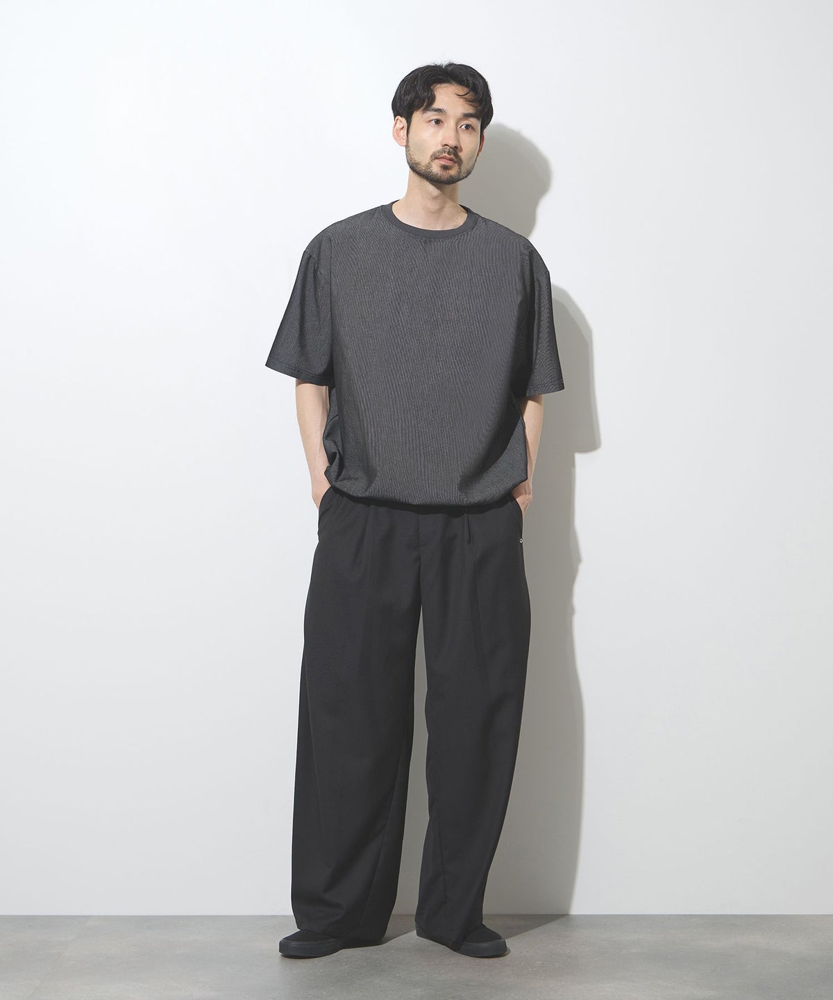 URBAN COLLECTION ツイルタックカーブスラックス メンズ