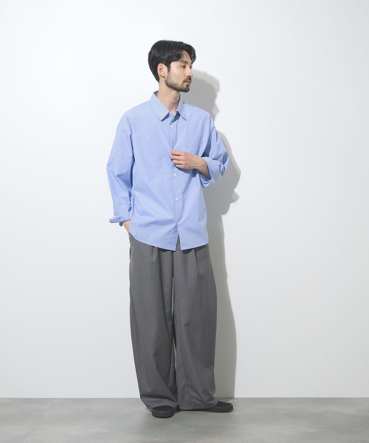 URBAN COLLECTION ツイルタックカーブスラックス メンズ