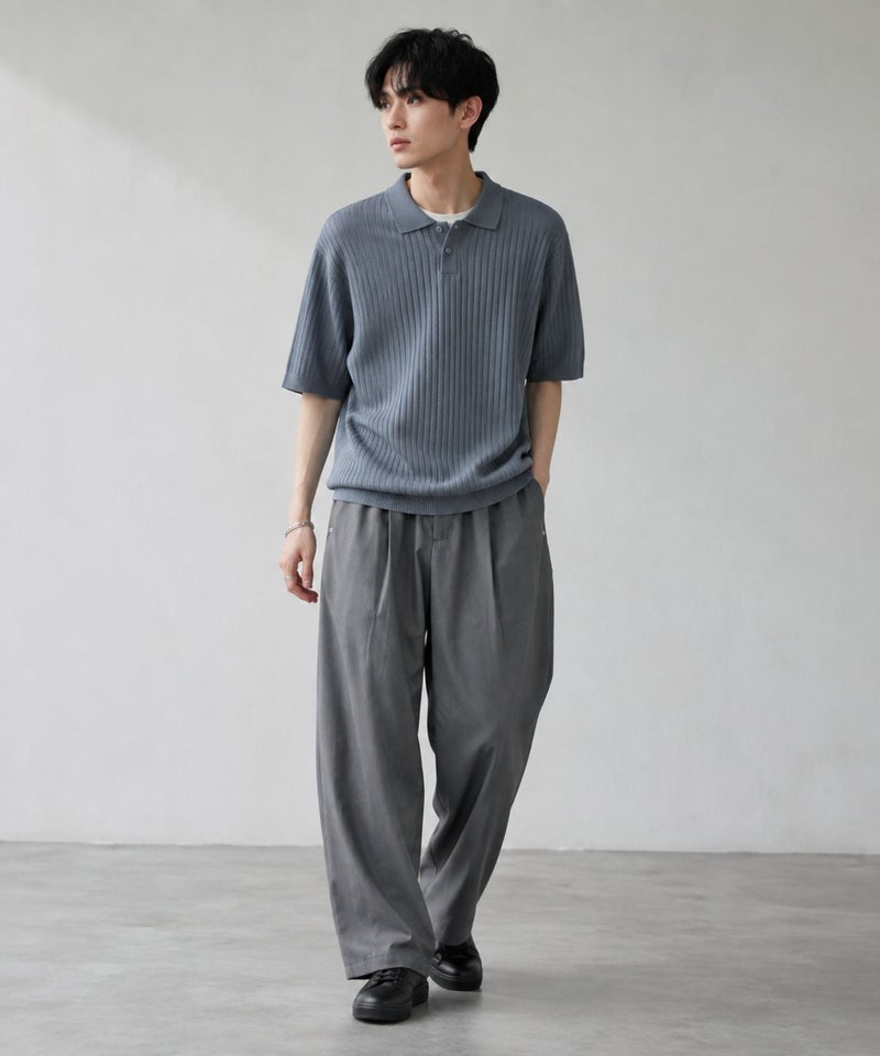 URBAN COLLECTION ツイルタックカーブスラックス メンズ商品画像-26