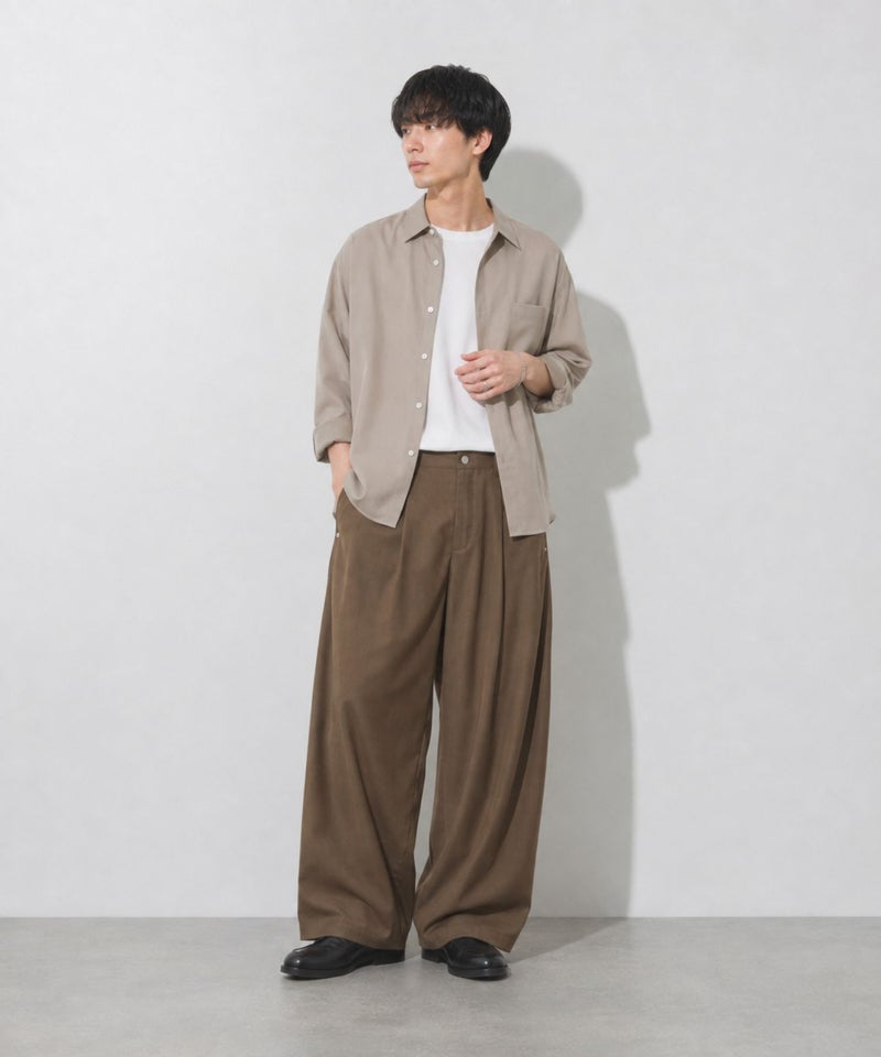 URBAN COLLECTION ツイルタックカーブスラックス メンズ商品画像-33