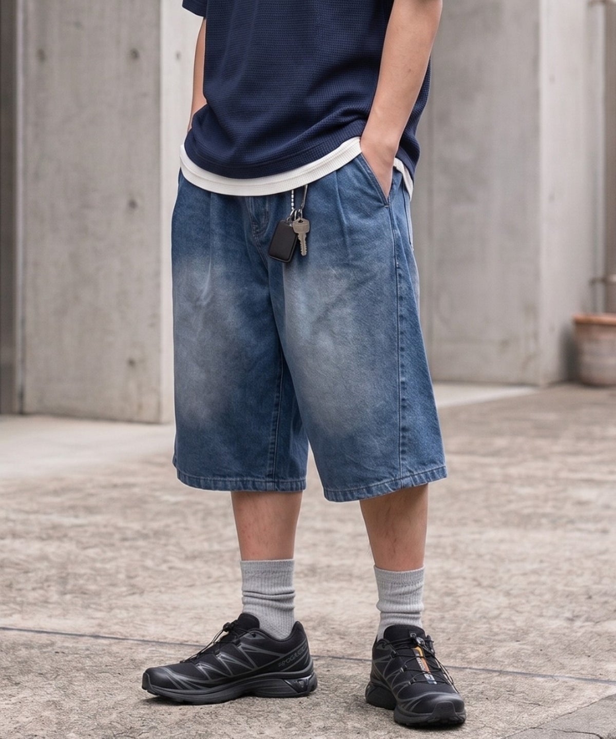 URBAN COLLECTION タックバギーショートパンツ メンズ