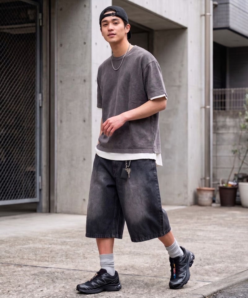 URBAN COLLECTION タックバギーショートパンツ メンズ商品画像-4