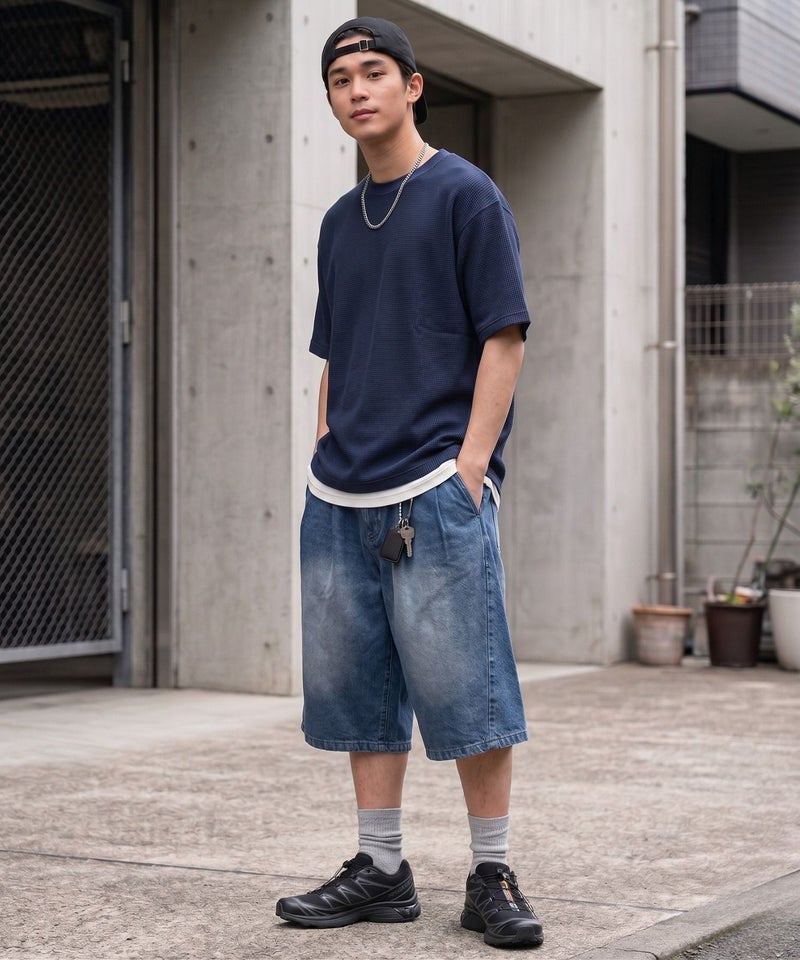 URBAN COLLECTION タックバギーショートパンツ メンズ商品画像-5