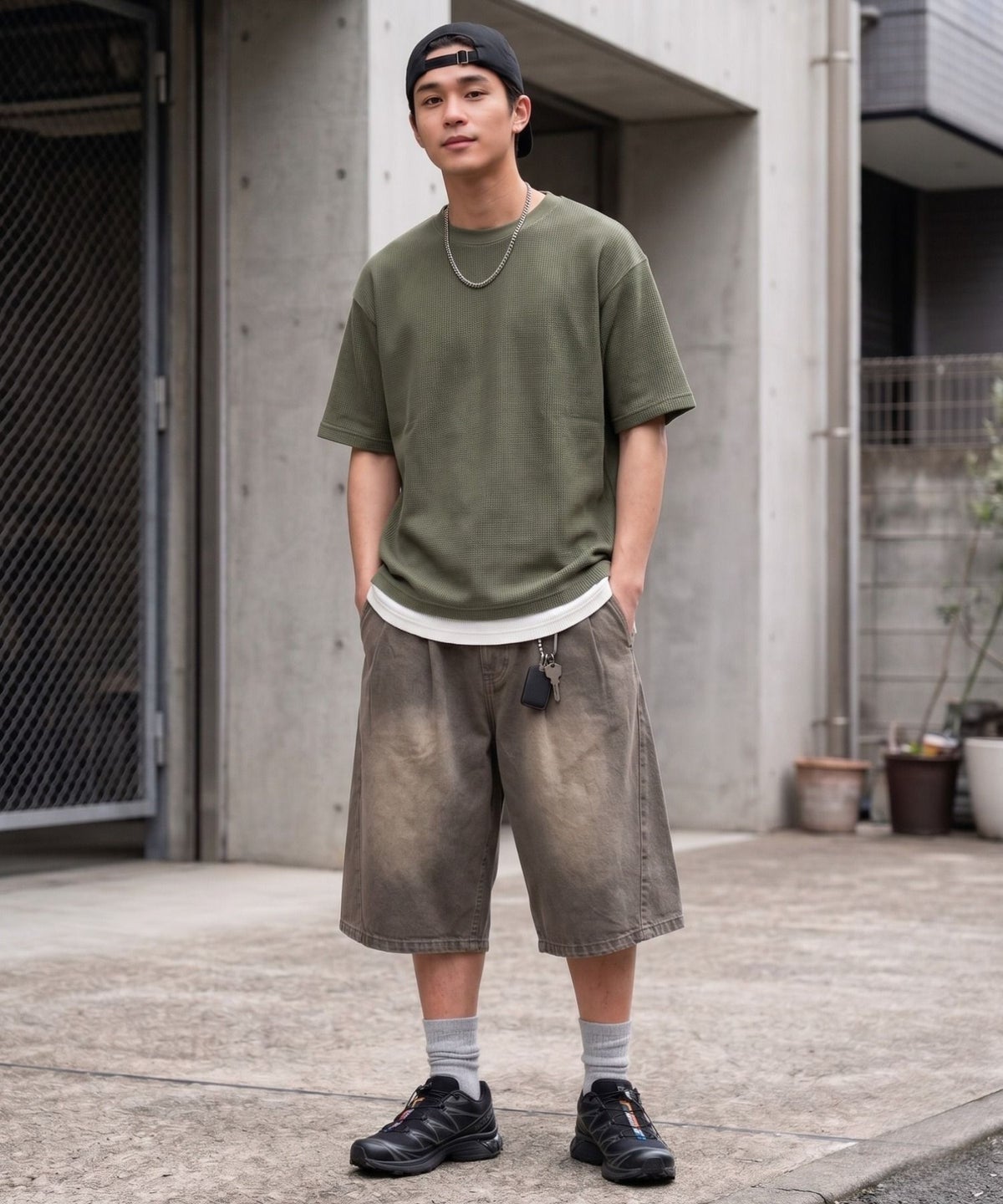URBAN COLLECTION タックバギーショートパンツ メンズ