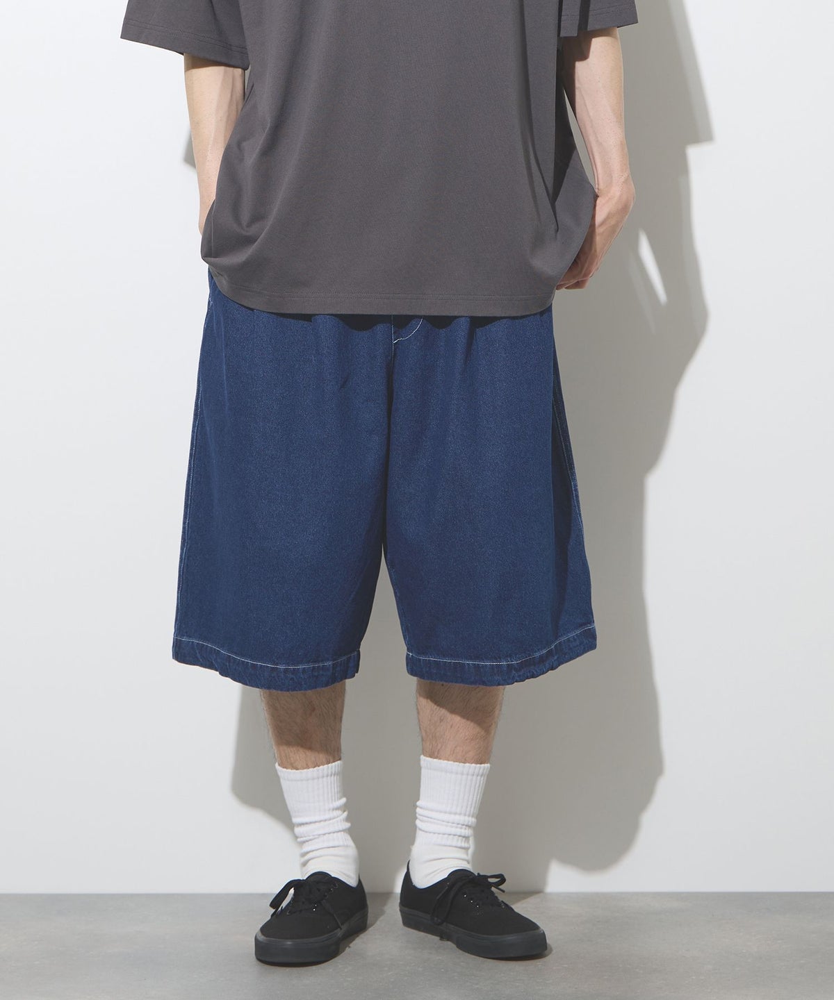 CONVERSE タックバギーショートデニムパンツ メンズ
